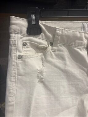 Celebrity Pink White Distressed Skinny Jeans